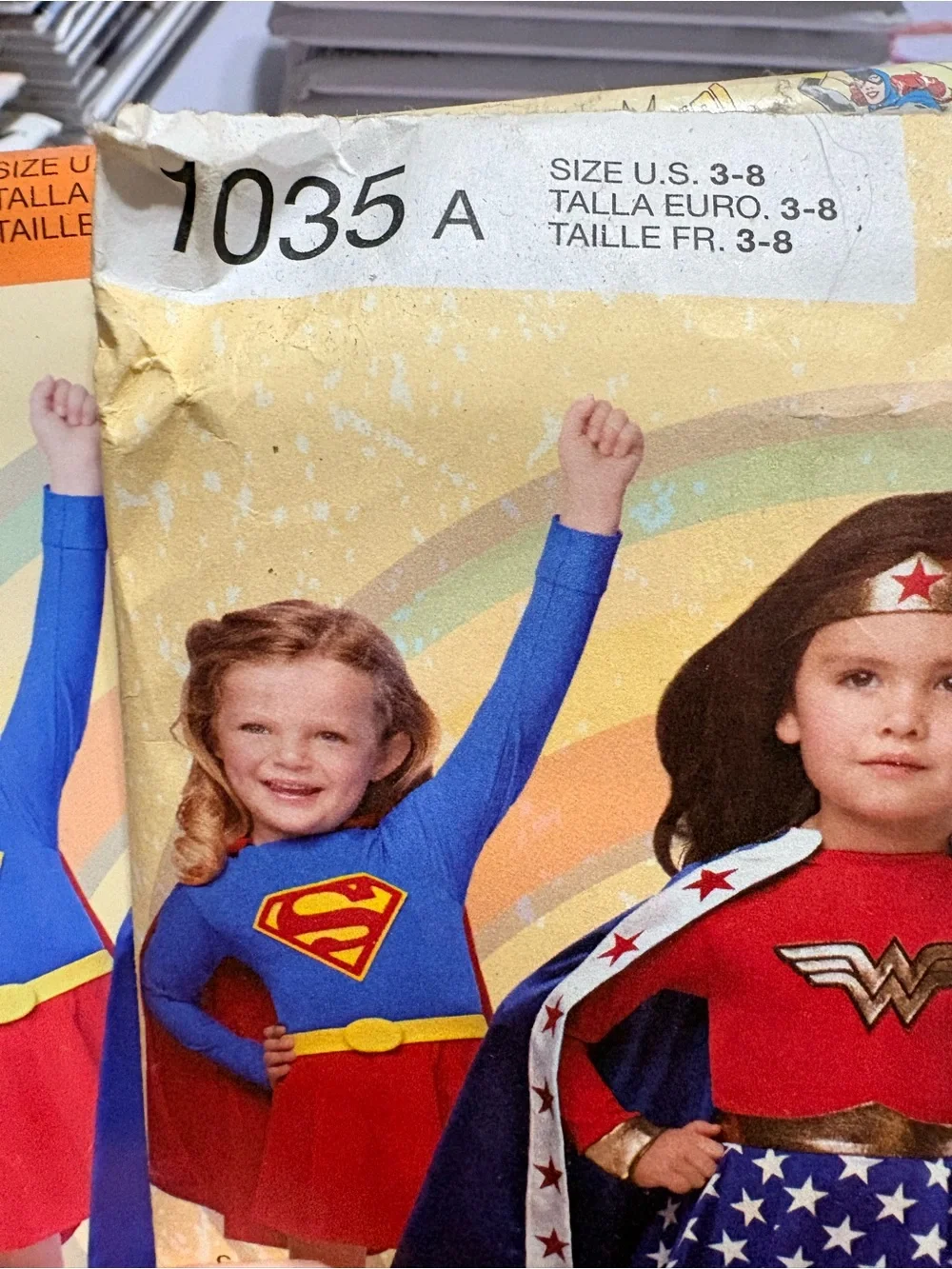 BN UNCUT SIMPLICITY 1035 A GIRLS COSTUMES SUPER HEROS SEWING PATTERNS